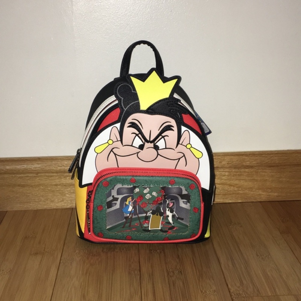 NWT Loungefly Disney Alice in Wonderland - Queen of Hearts Mini Bookbag